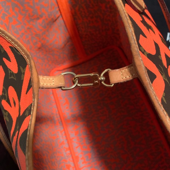 EUC❤️Louis Vuitton Orange Graffiti NF Gm - Picture 5 of 16